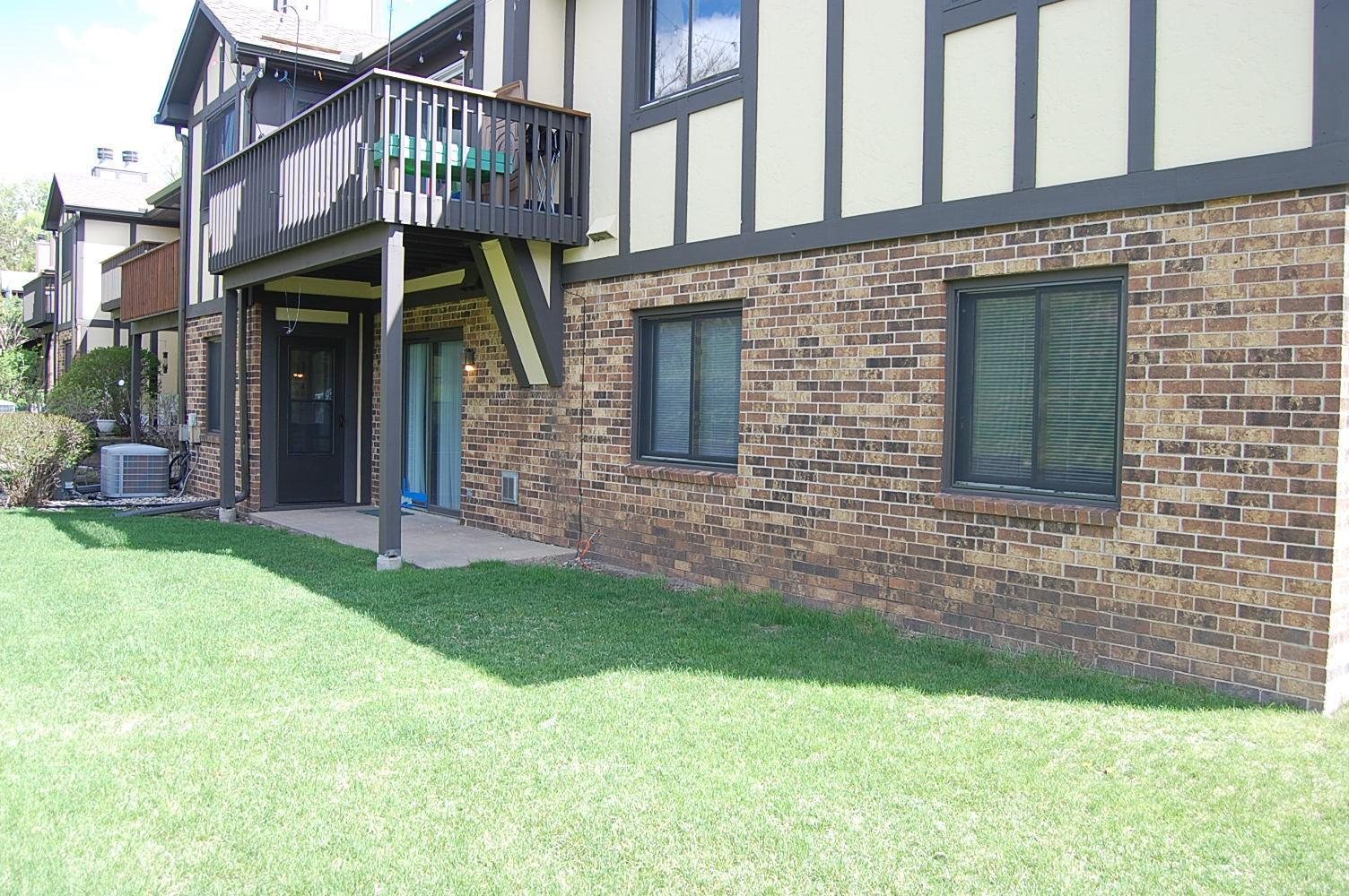 View of the back yard and patio.