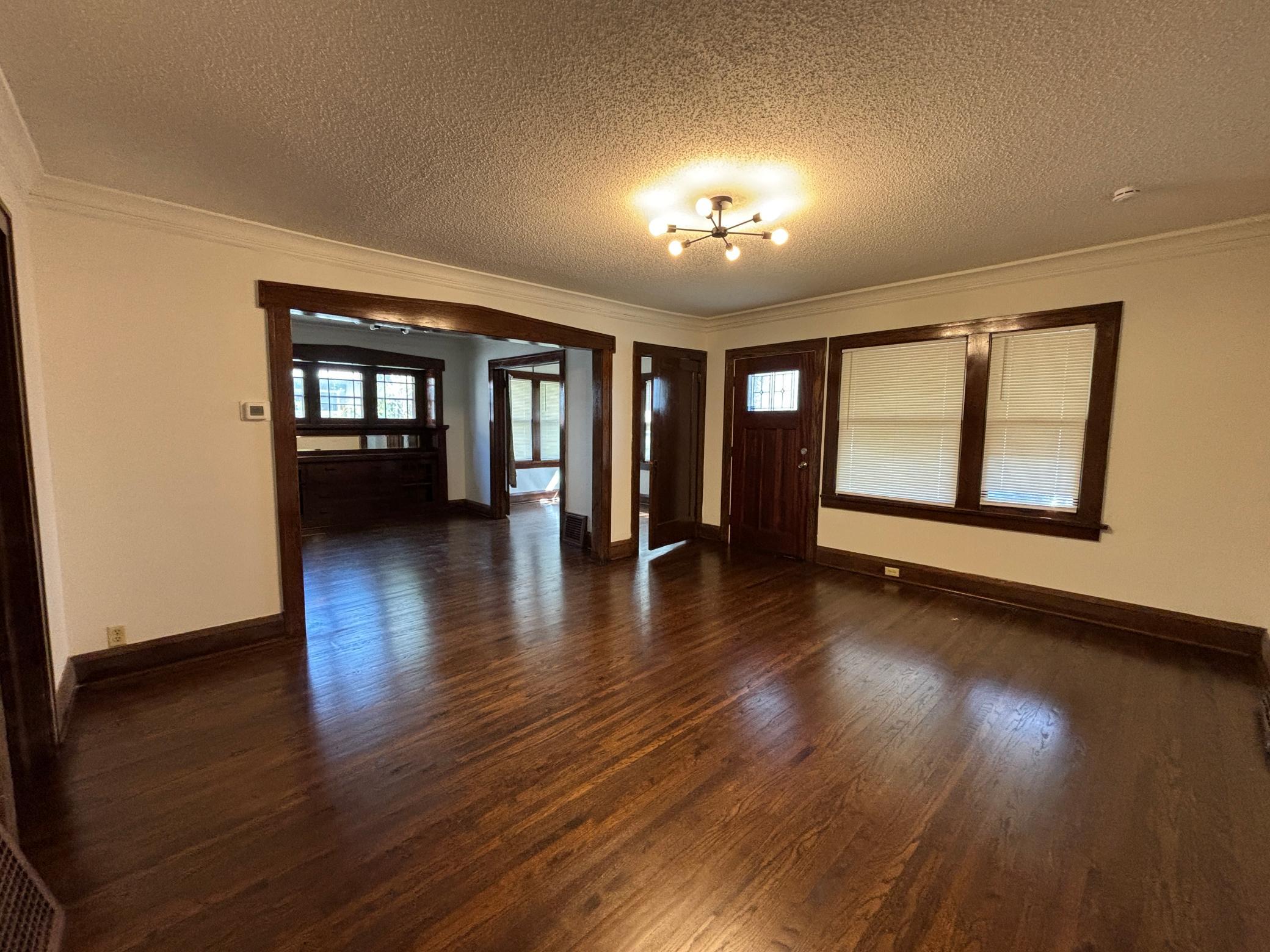 Living room looking at front door