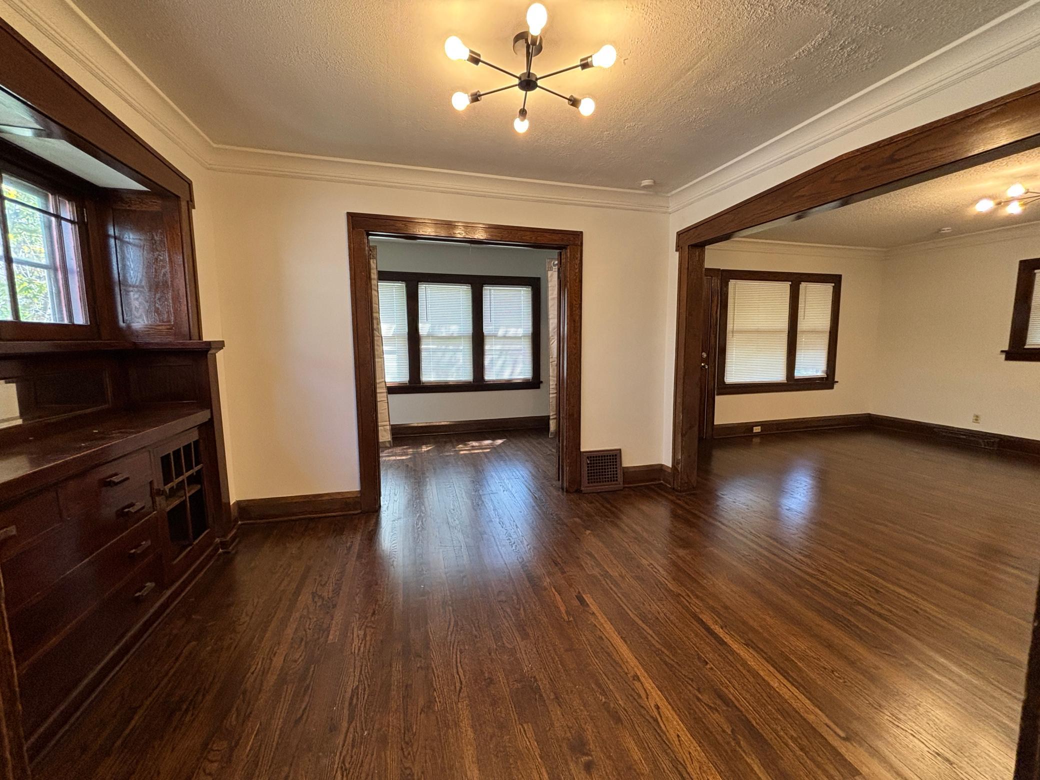 View from kitchen into dining room