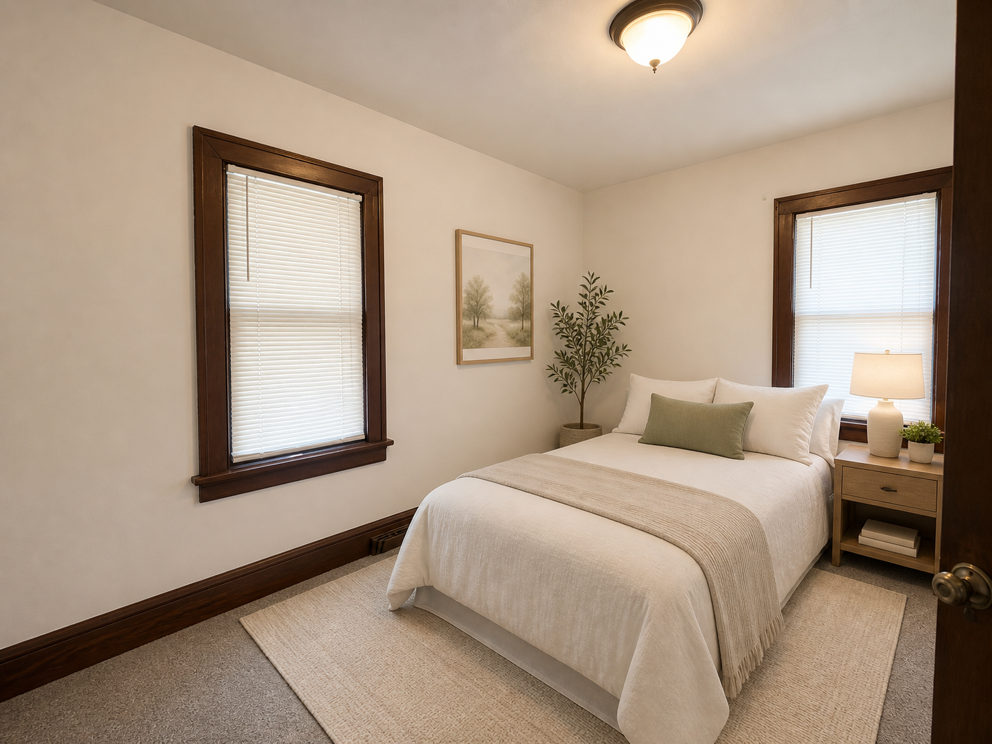 Bedroom virtually staged
