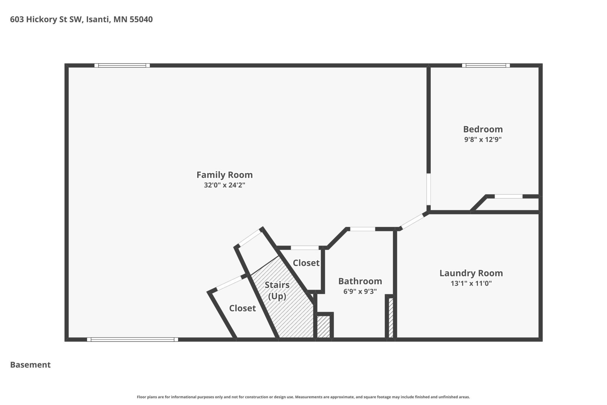 Lower level floor plan