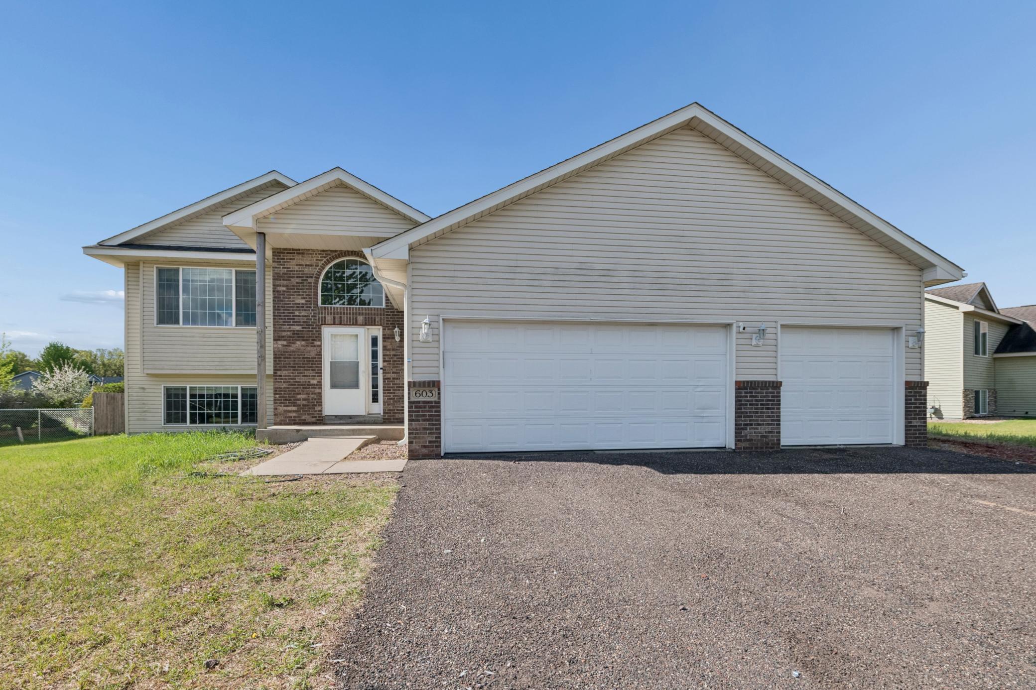 Large 3-car garage