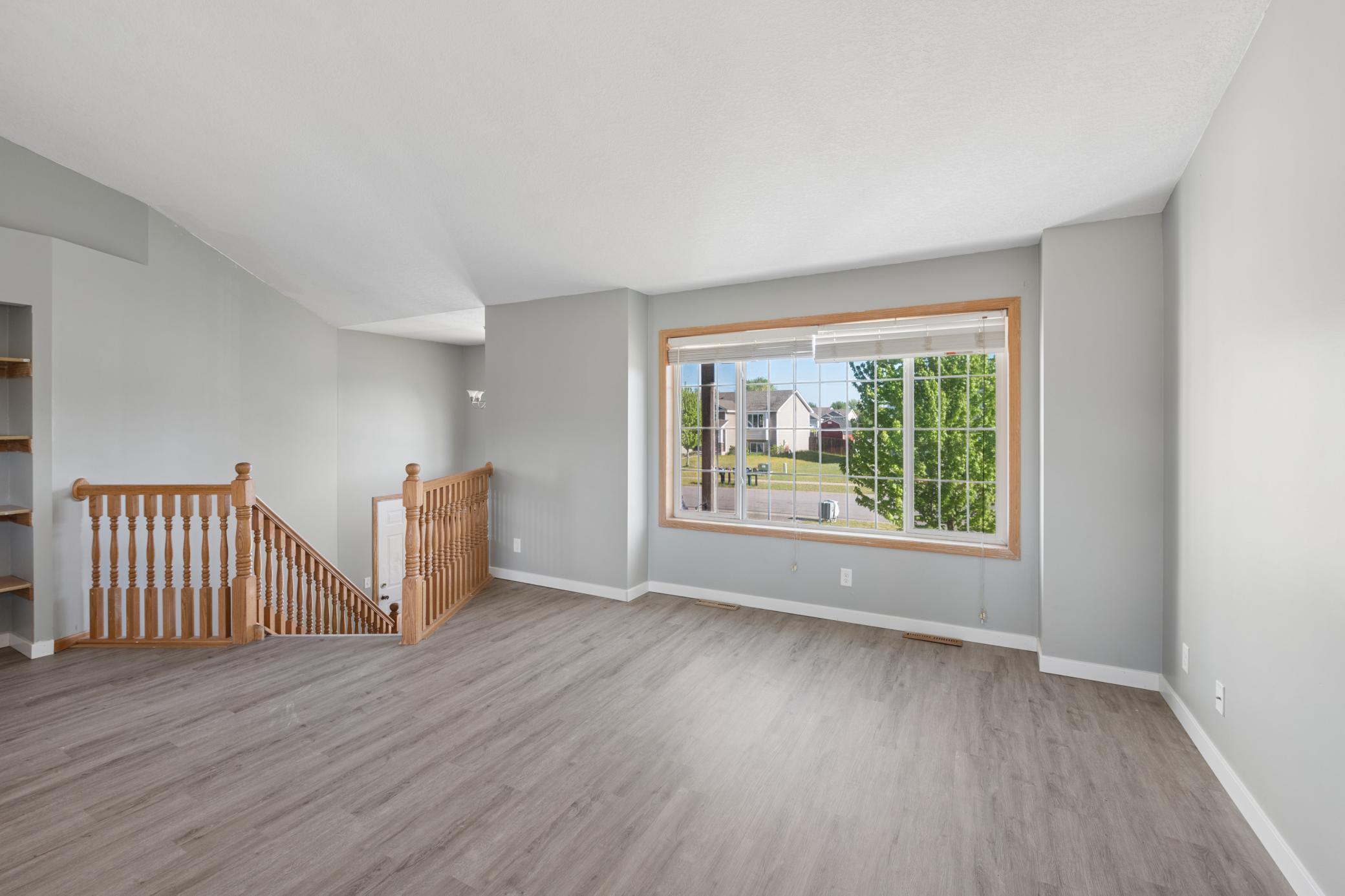 Large living room with new LVP flooring