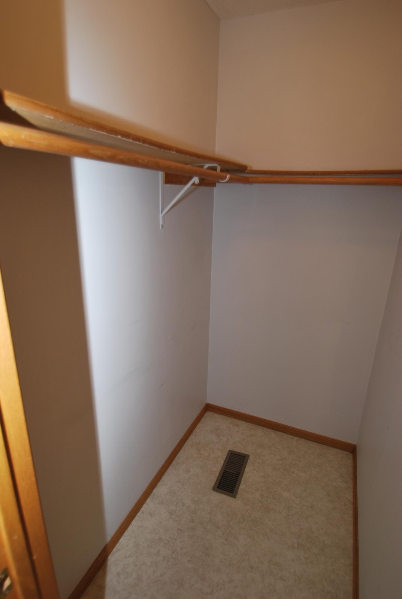Large walk-in closet off of front entry