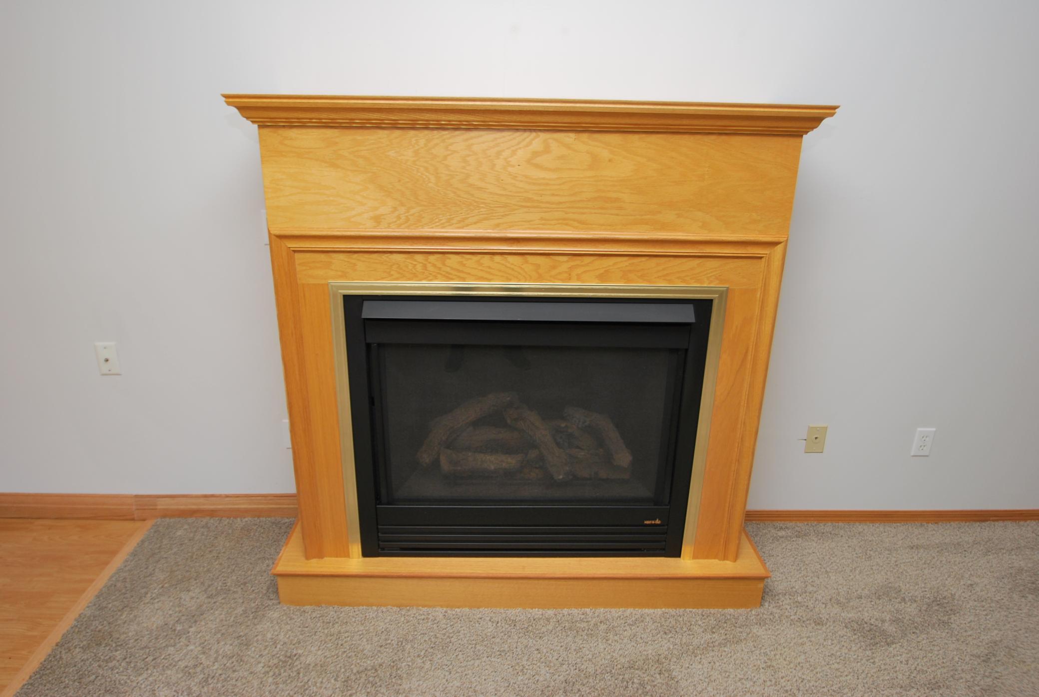 Gas fireplace for chilly evenings
