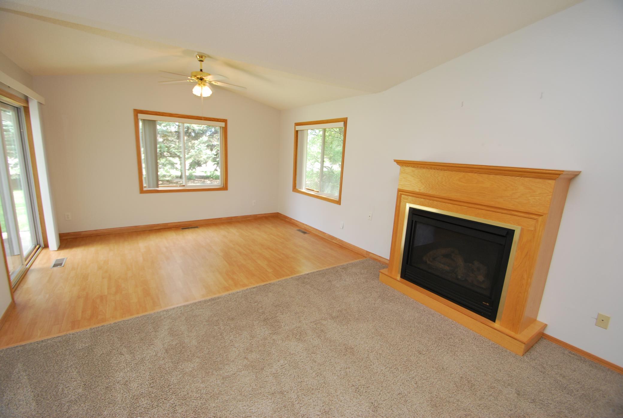 Living room area leads out to patio