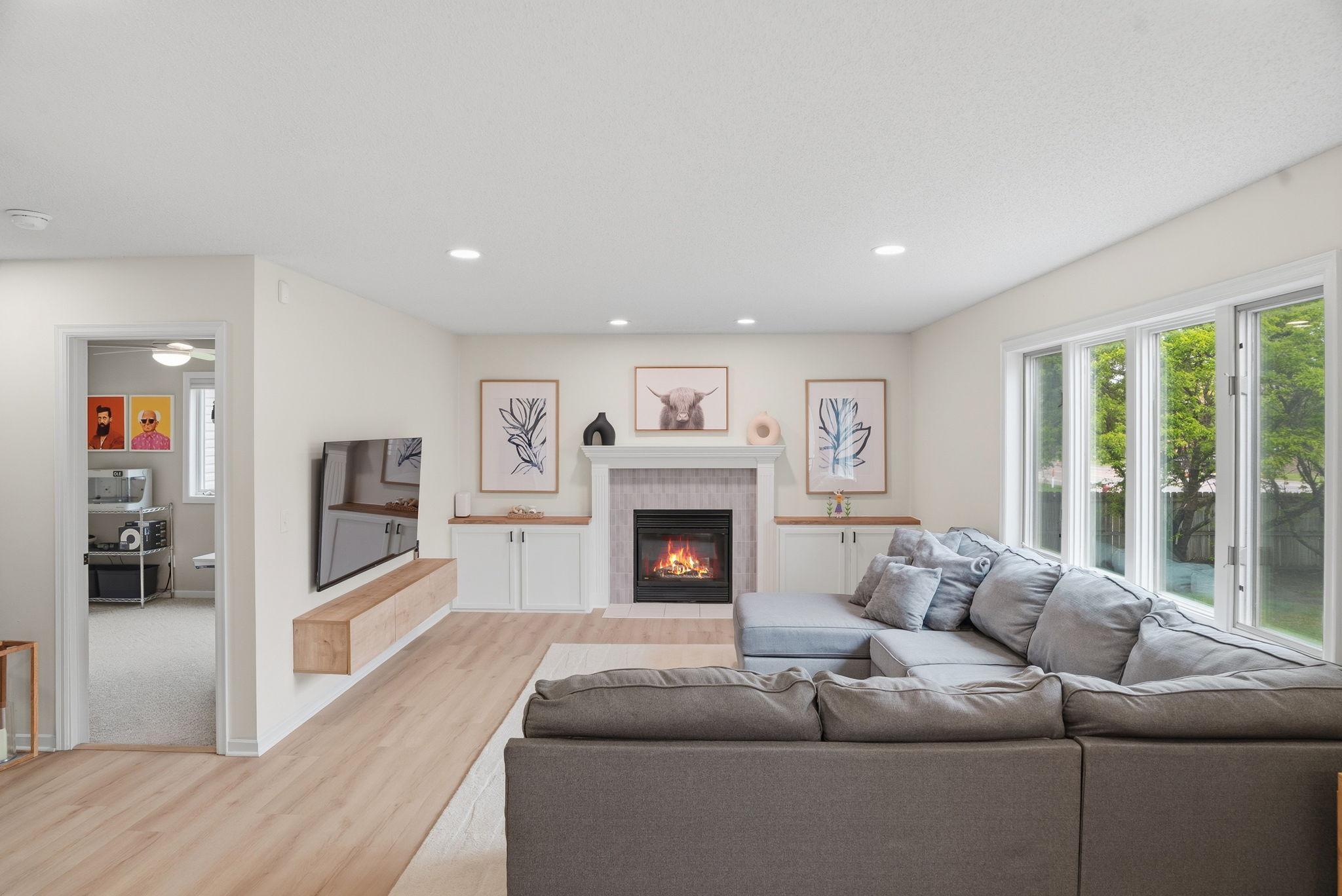 Gas fireplace makes this living room the jewel of the home!