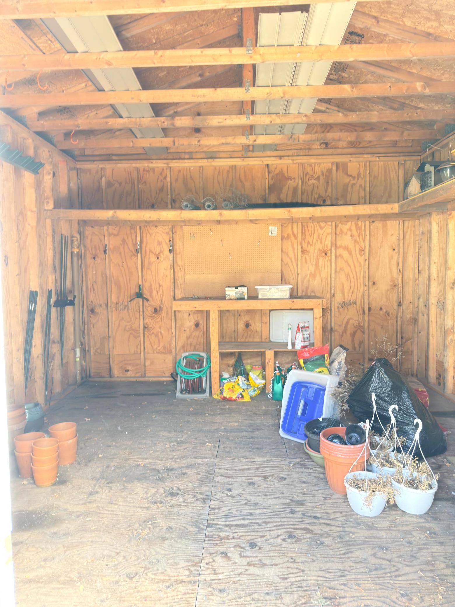 Inside Shed