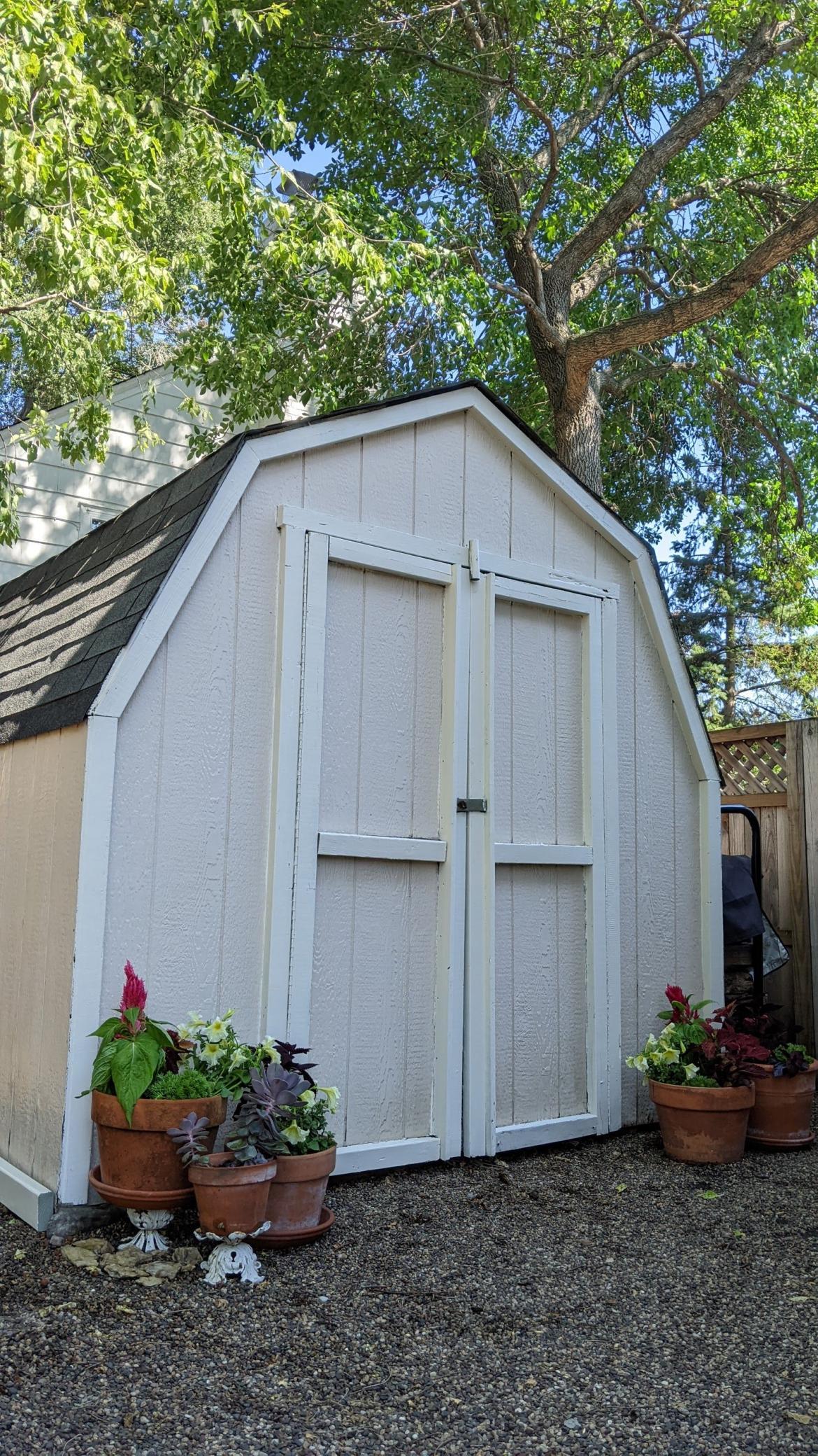 Keep everything organized with the added convenience of a backyard storage shed!