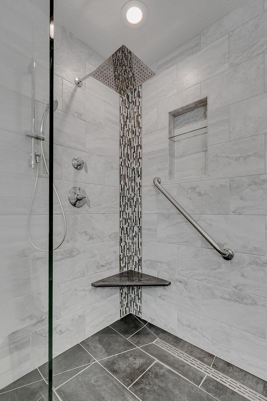 Primary Bath Walk-In Shower- Stunning Tile