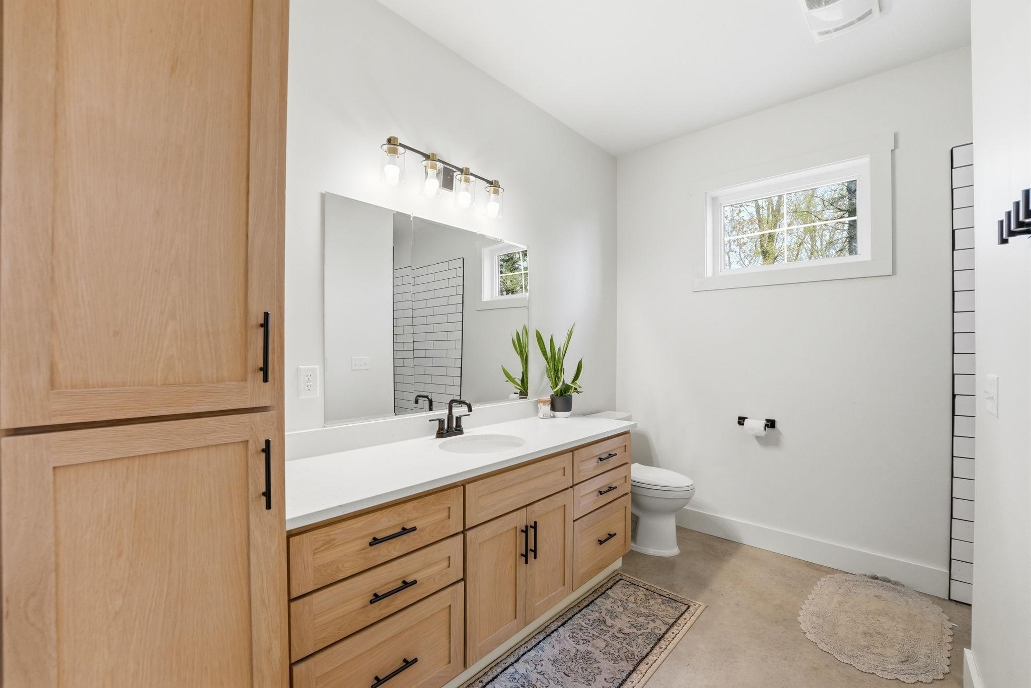 Master Bathroom with Walk in Shower and Walk in Closet