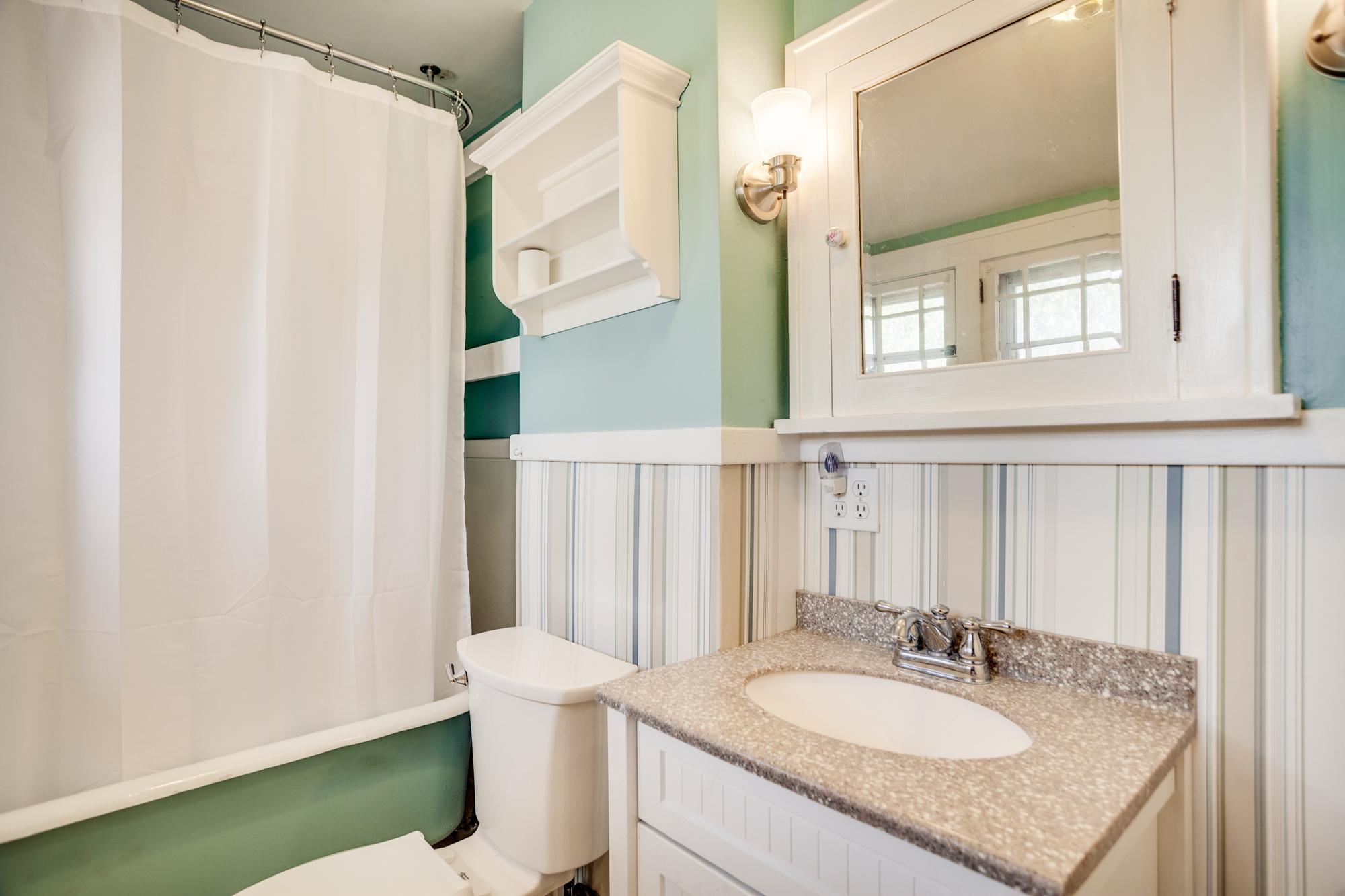 Second floor full bathroom with clawfoot tub