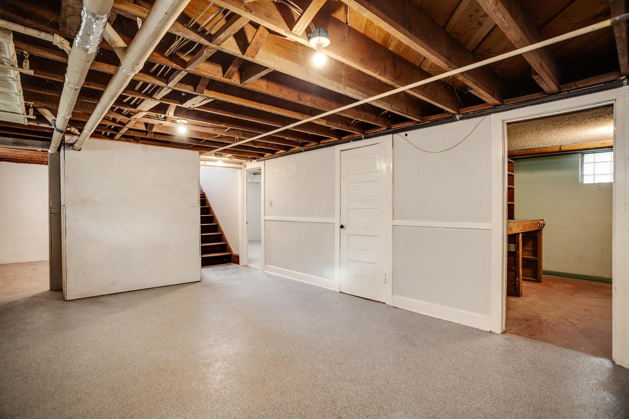 The basement is ready for your finishing touches and offers ample storage in the mean time