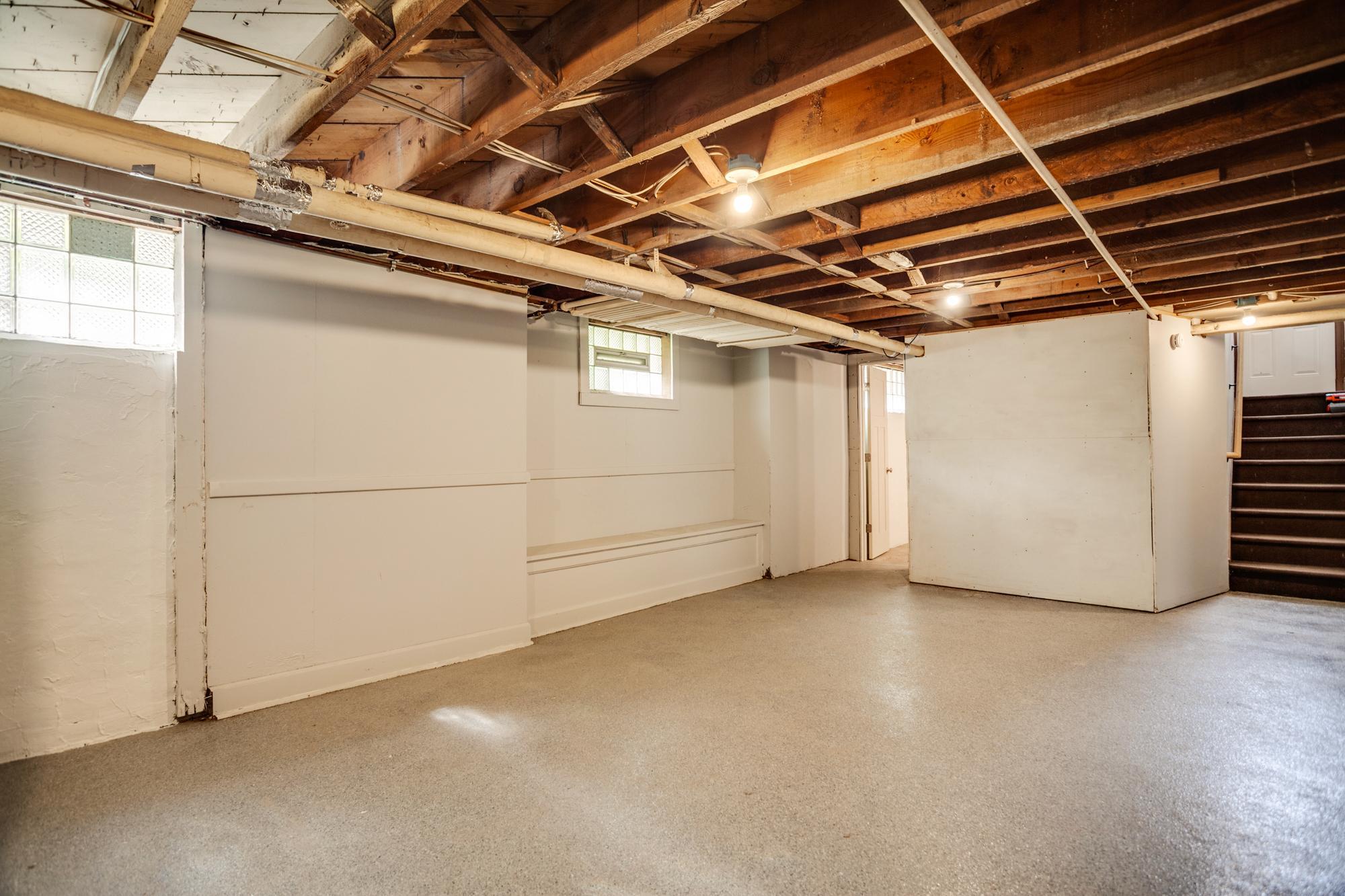 The basement is ready for your finishing touches and offers ample storage in the mean time