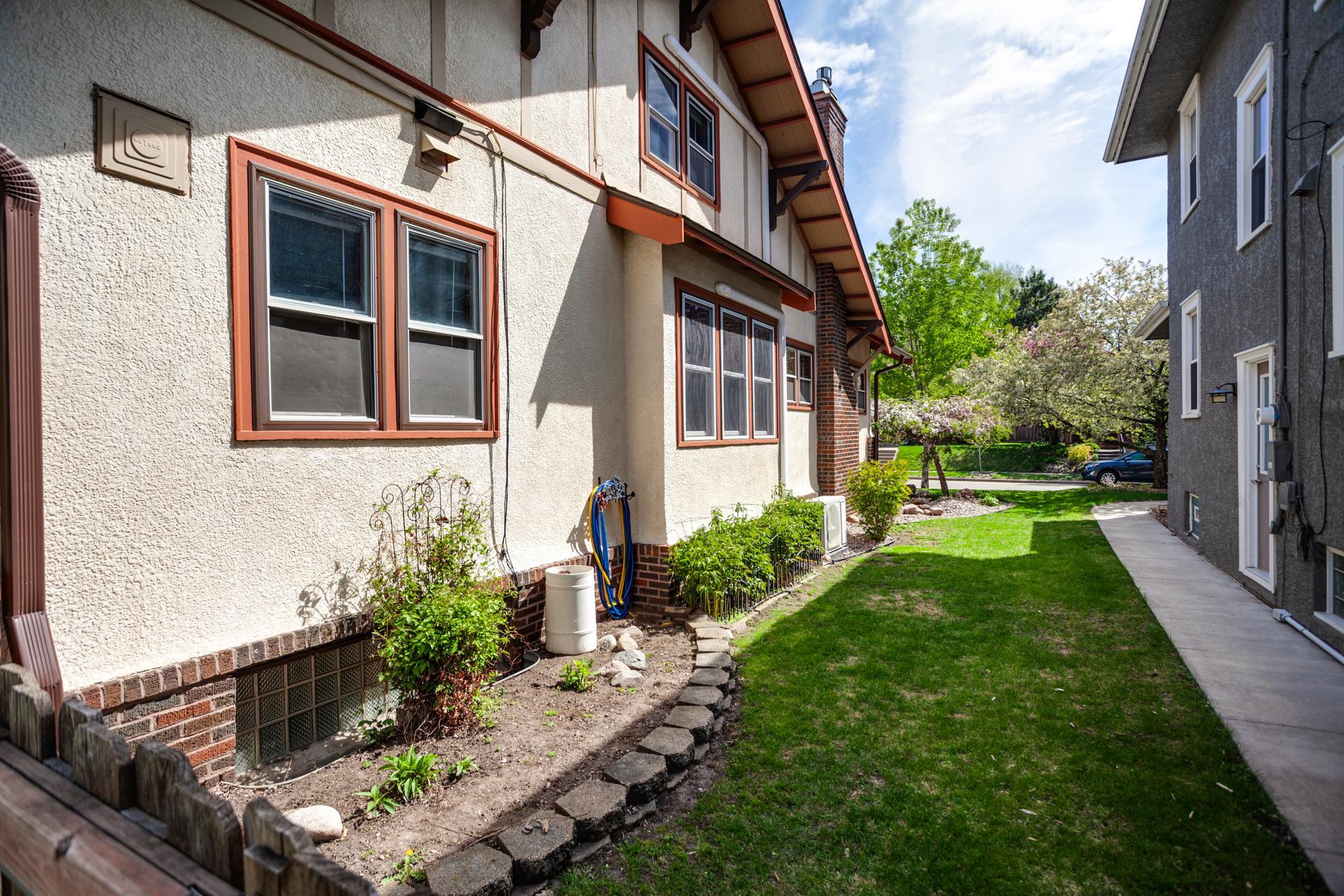 Perennial garden on the south side of the house