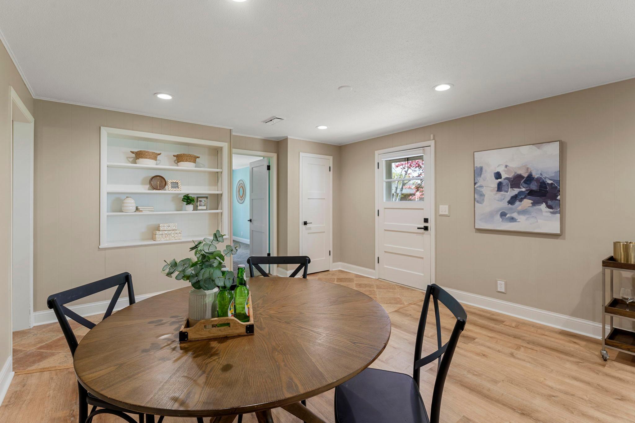 Walkout access opens directly to the patio.