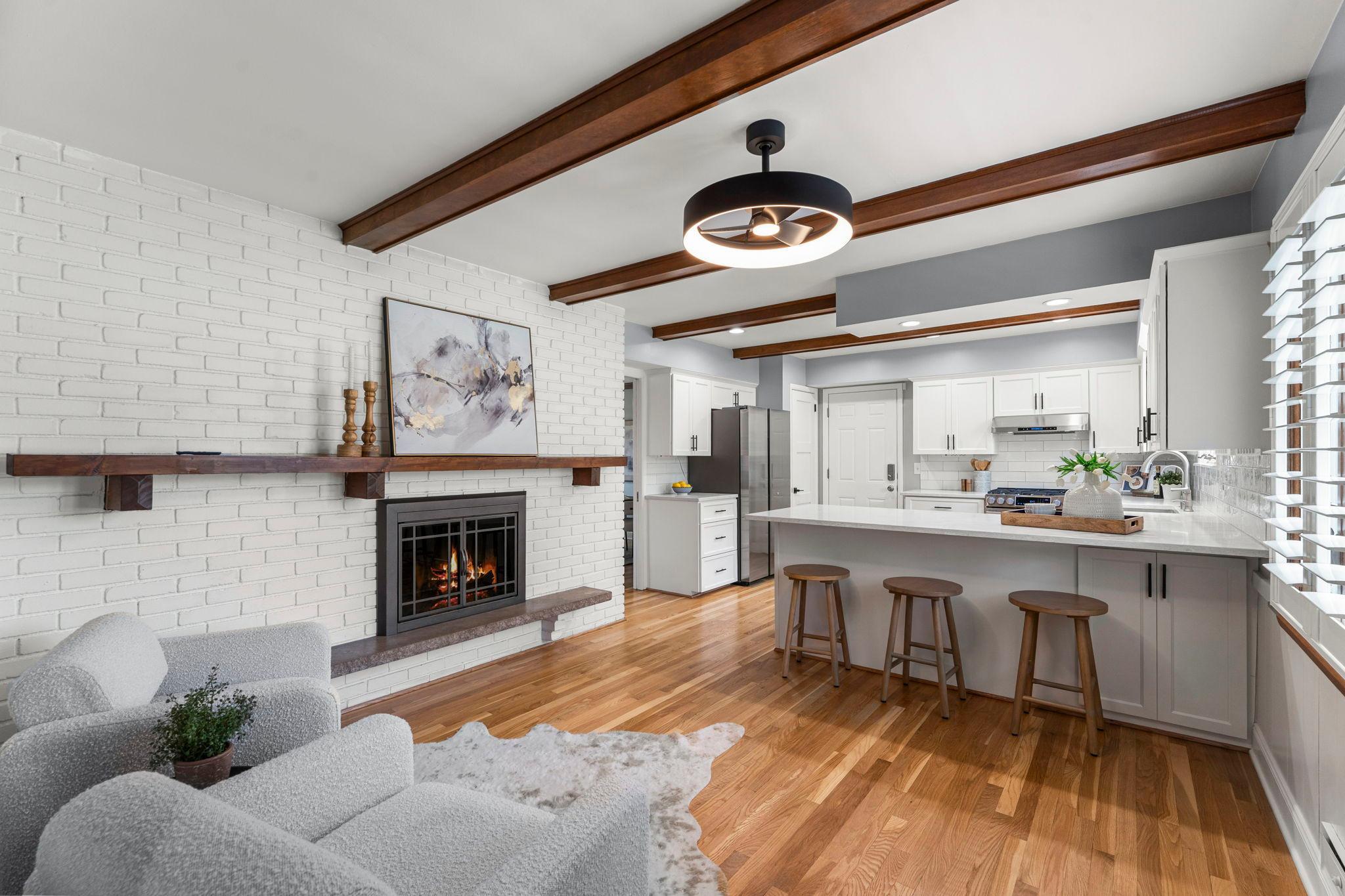 Informal dining space connects effortlessly.