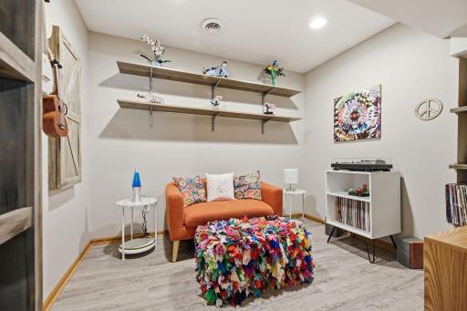 We call this room, the "groovy room". Great space to listen to music, use it as a Yoga studio, playroom or just let your imagination run wild!
