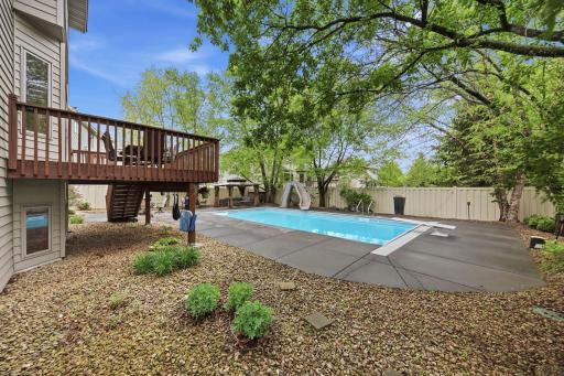Youâll notice hammocks hanging underneath the deck, creating a relaxing shaded spot to unwind and enjoy the outdoors.