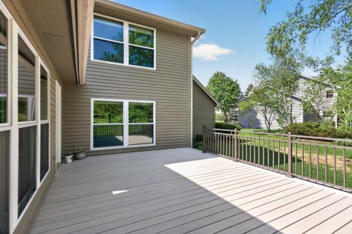 New maintenance free deck off of the sun room