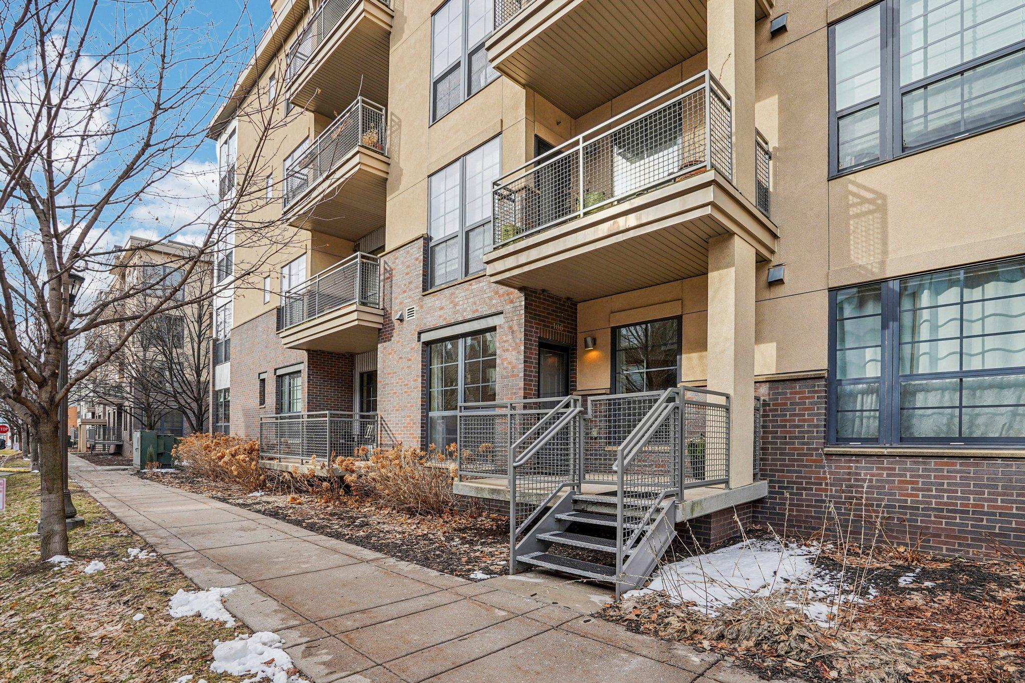 825 Berry St. #106 walks out to street level, just 1 mile from University Village.