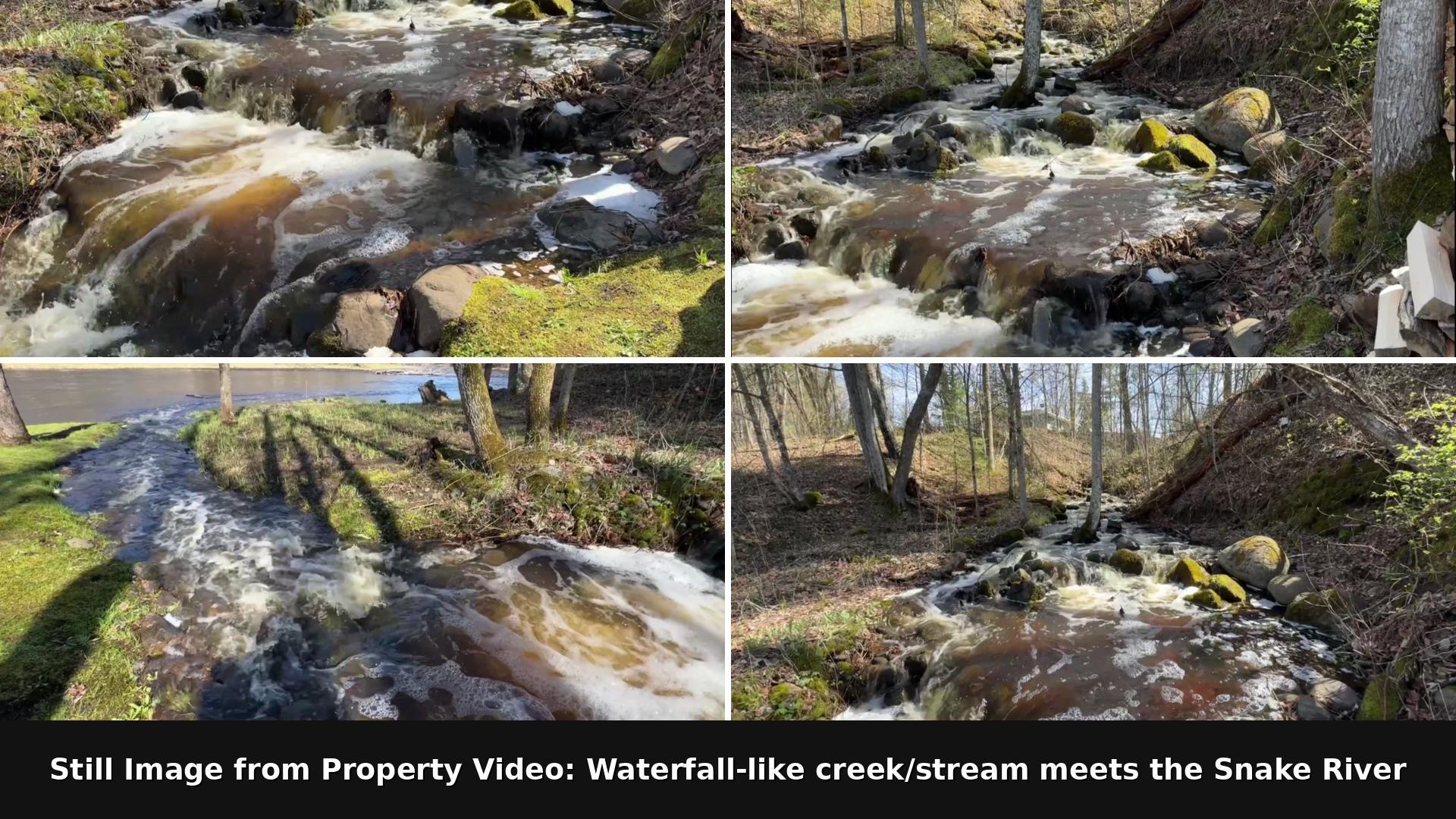 Waterfall-like Creek/Stream that flows into the Snake River (east of buildings)