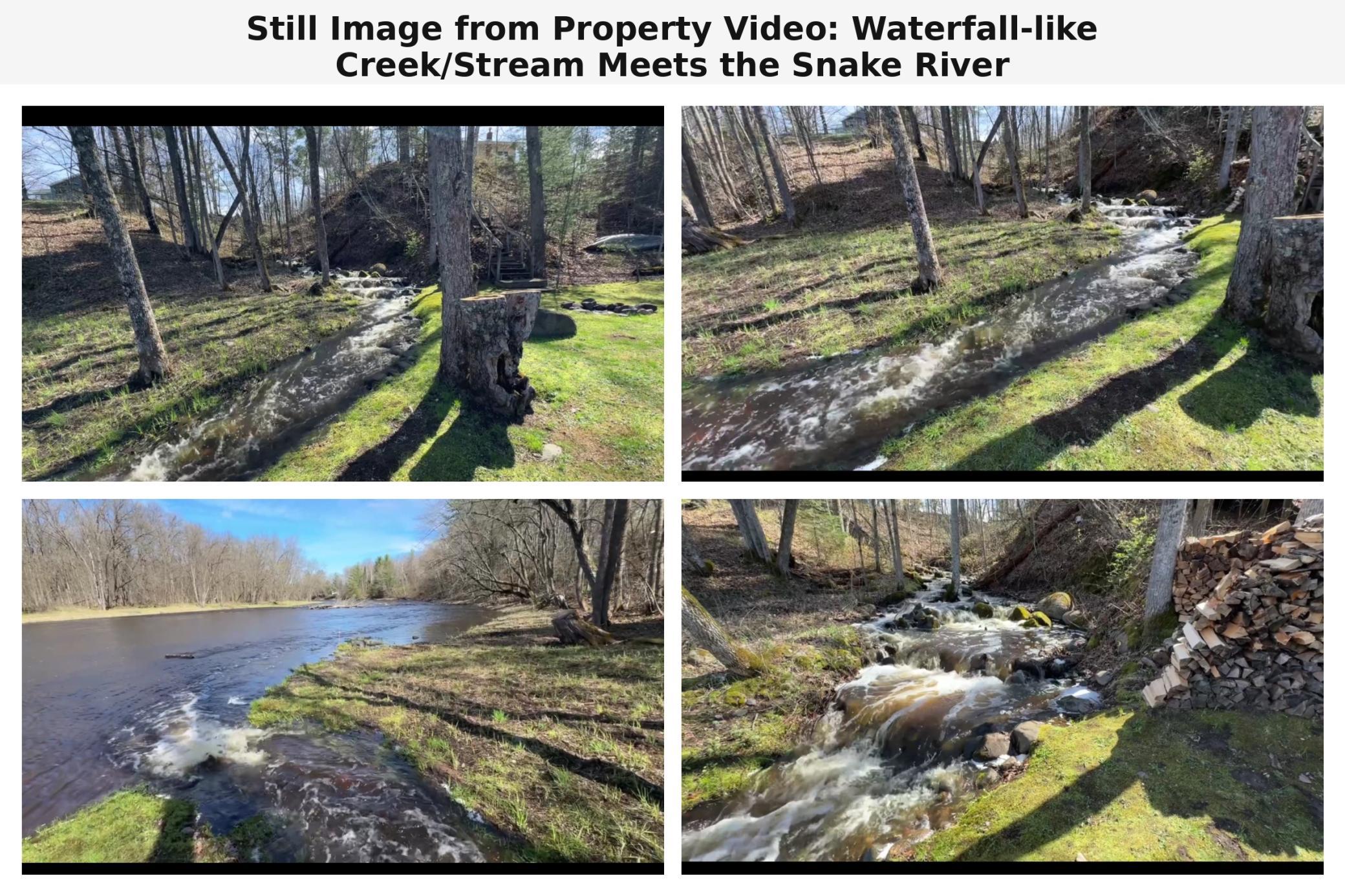 Waterfall-like Creek/Stream that flows into the Snake River (east of buildings)