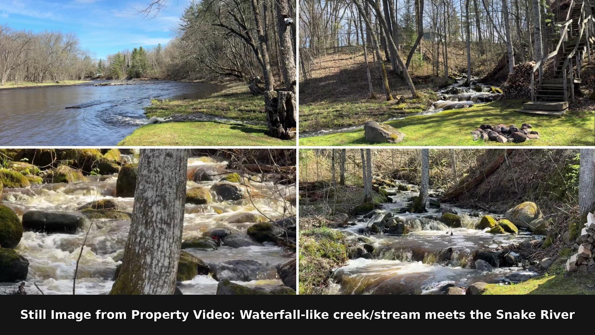 Waterfall-like Creek/Stream that flows into the Snake River (east of buildings)