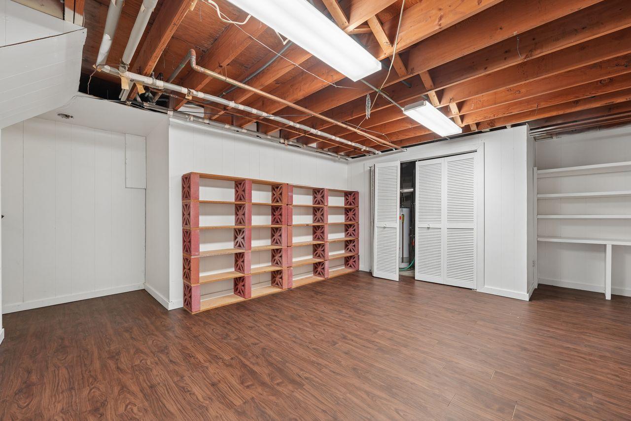 Basement storage space including mechanical room - 19x16