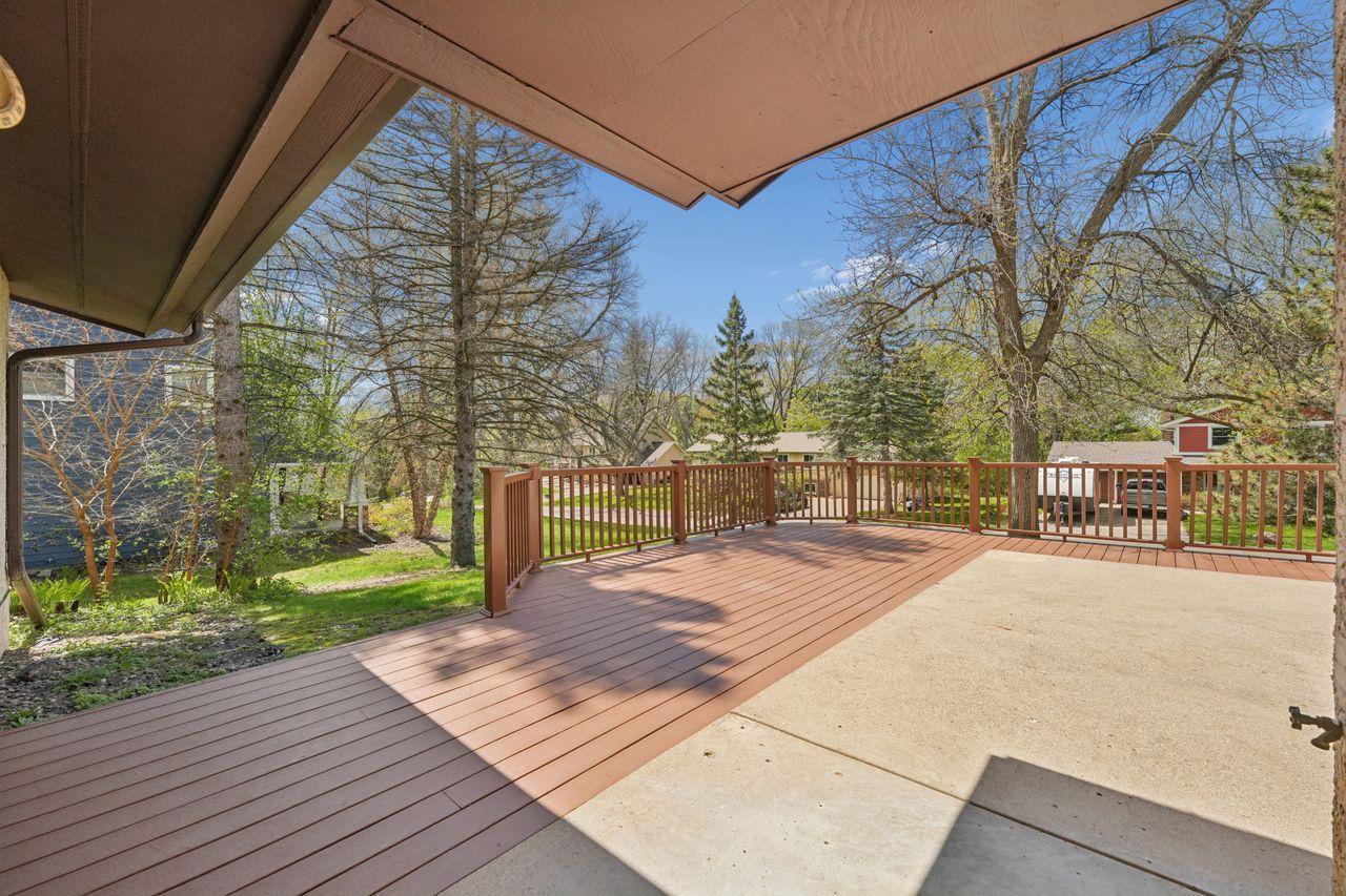 One of two large decks with maintenance free decking. 16x14