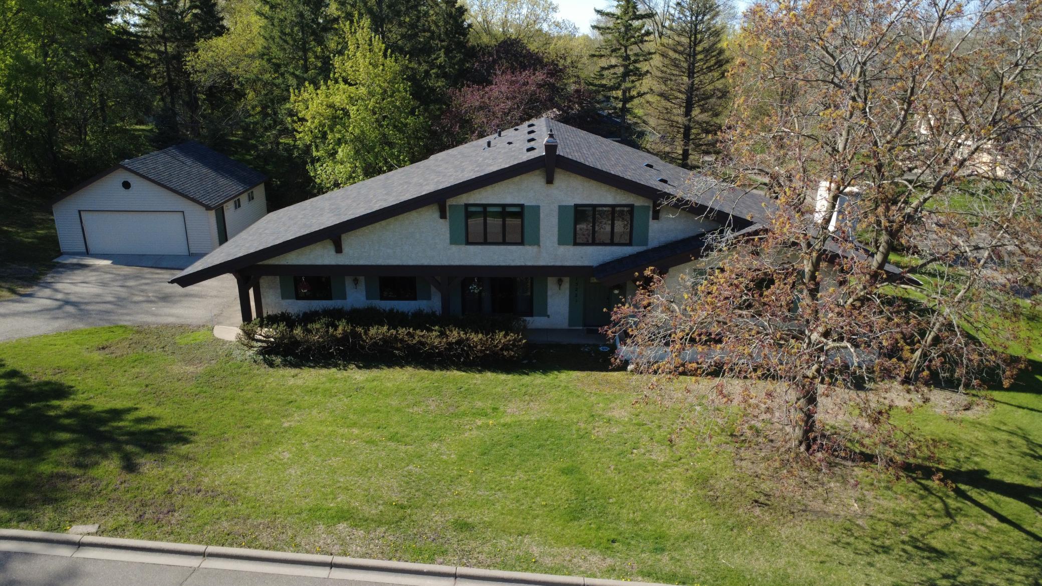 Centered aerial view