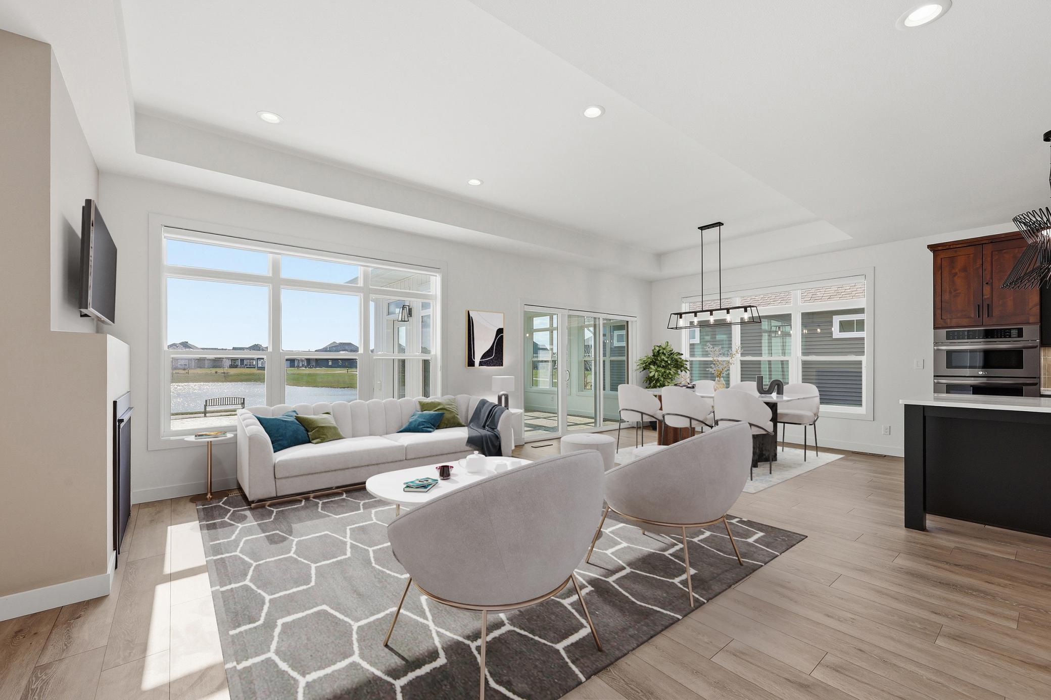 Living/dining Virtually Staged