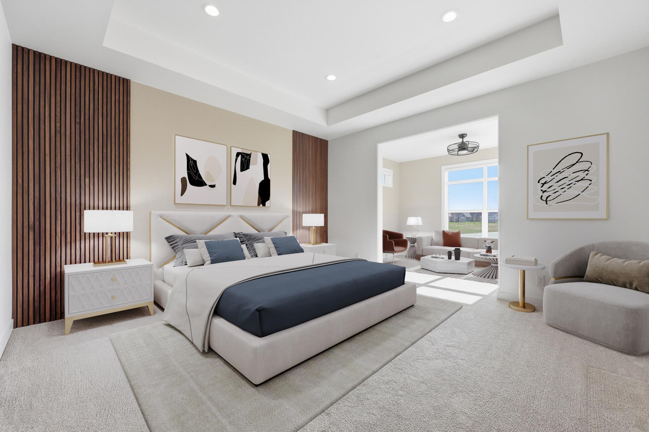 Primary Suite Virtually Staged