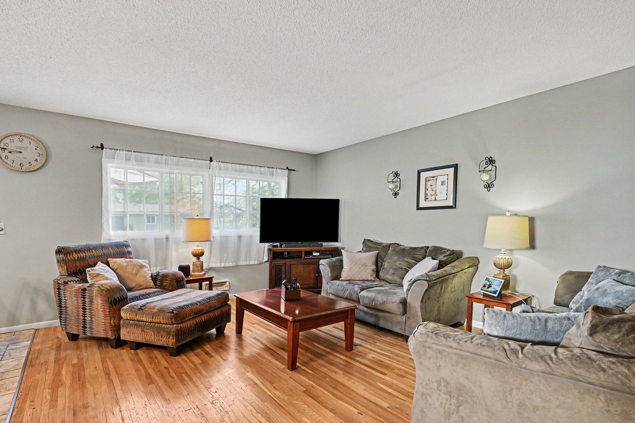 Open Living Room overlooking the backyard