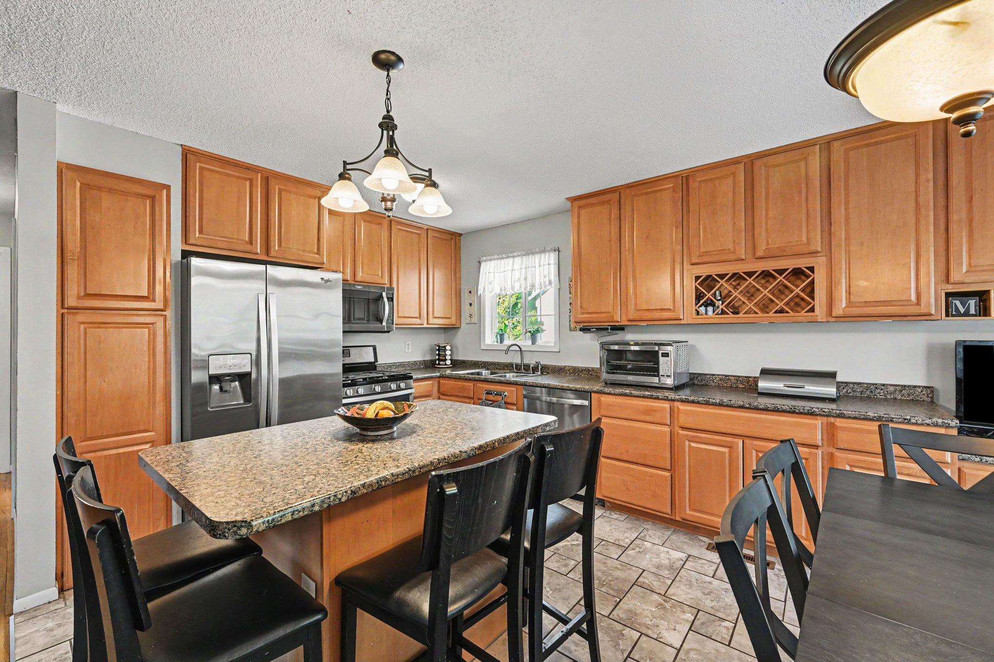 Kitchen with Island Window