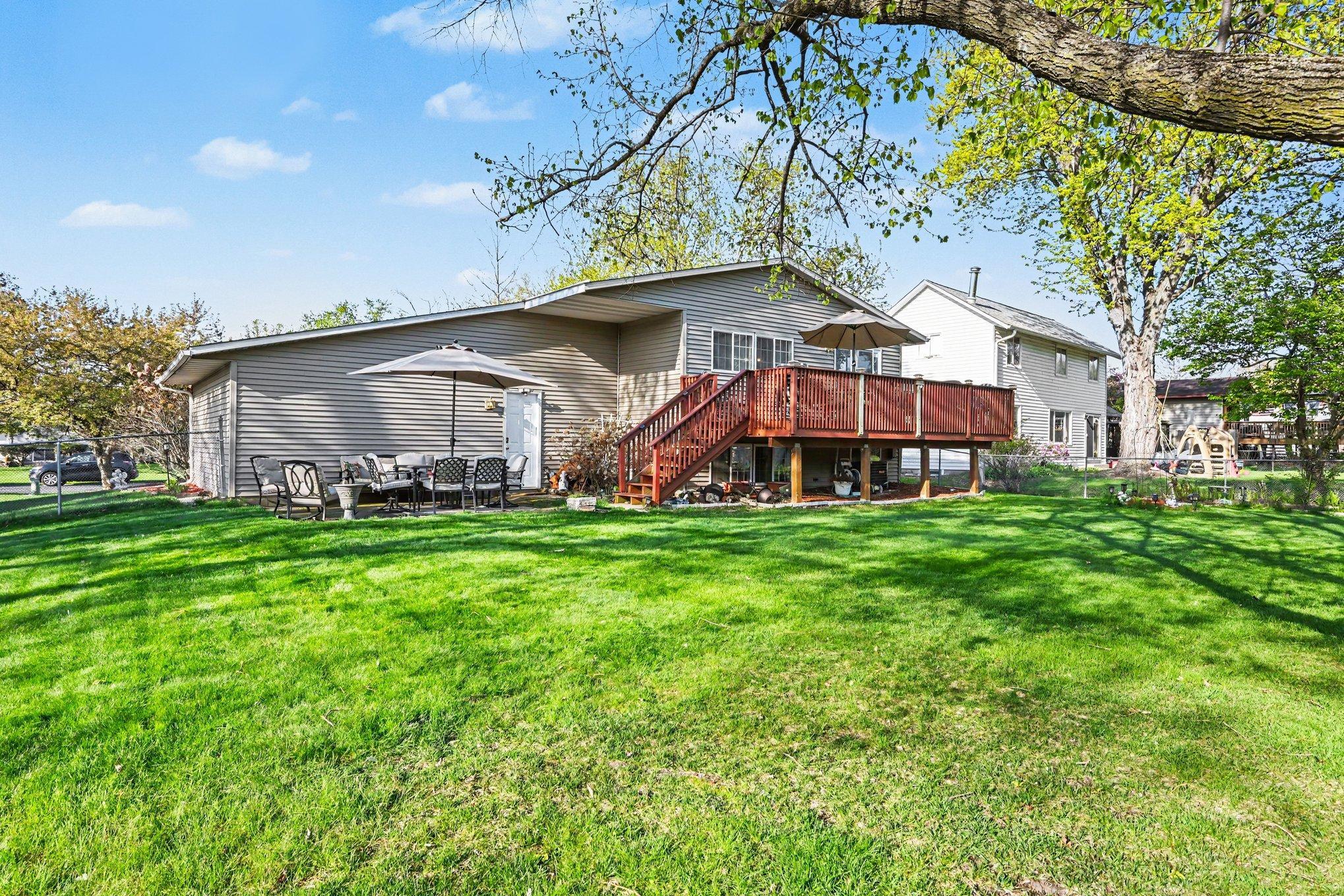Fantastic Backyard with Deck and Patio