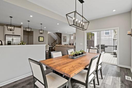 Easily access the deck from the dining room