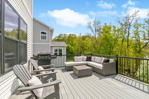 Deck is perfect for grilling, entertaining, or relaxing