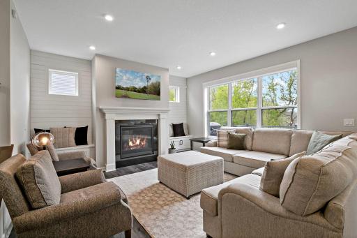 Step into the living room to discover a gas fireplace and lots of room to entertain