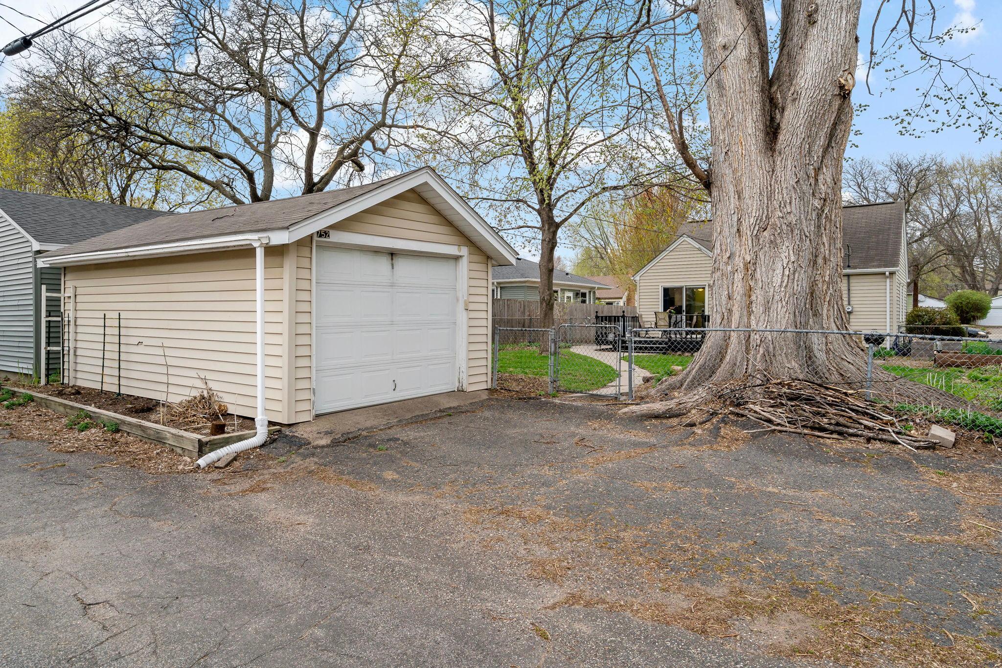 One stall garage plus addition parking spot.