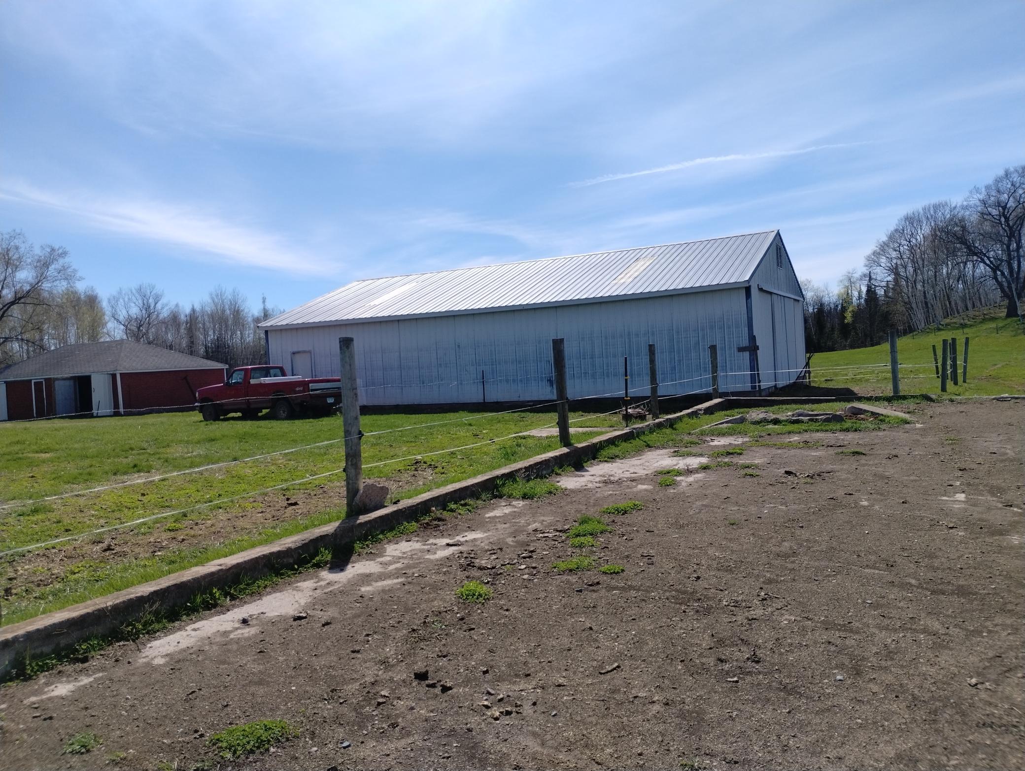 Stick built shed with concrete foundation