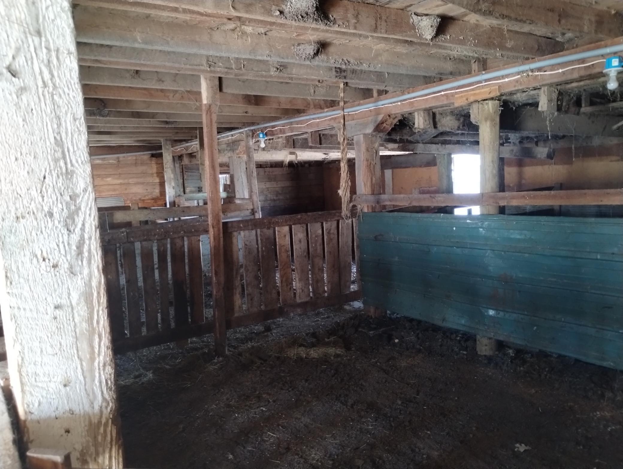 interior of barn