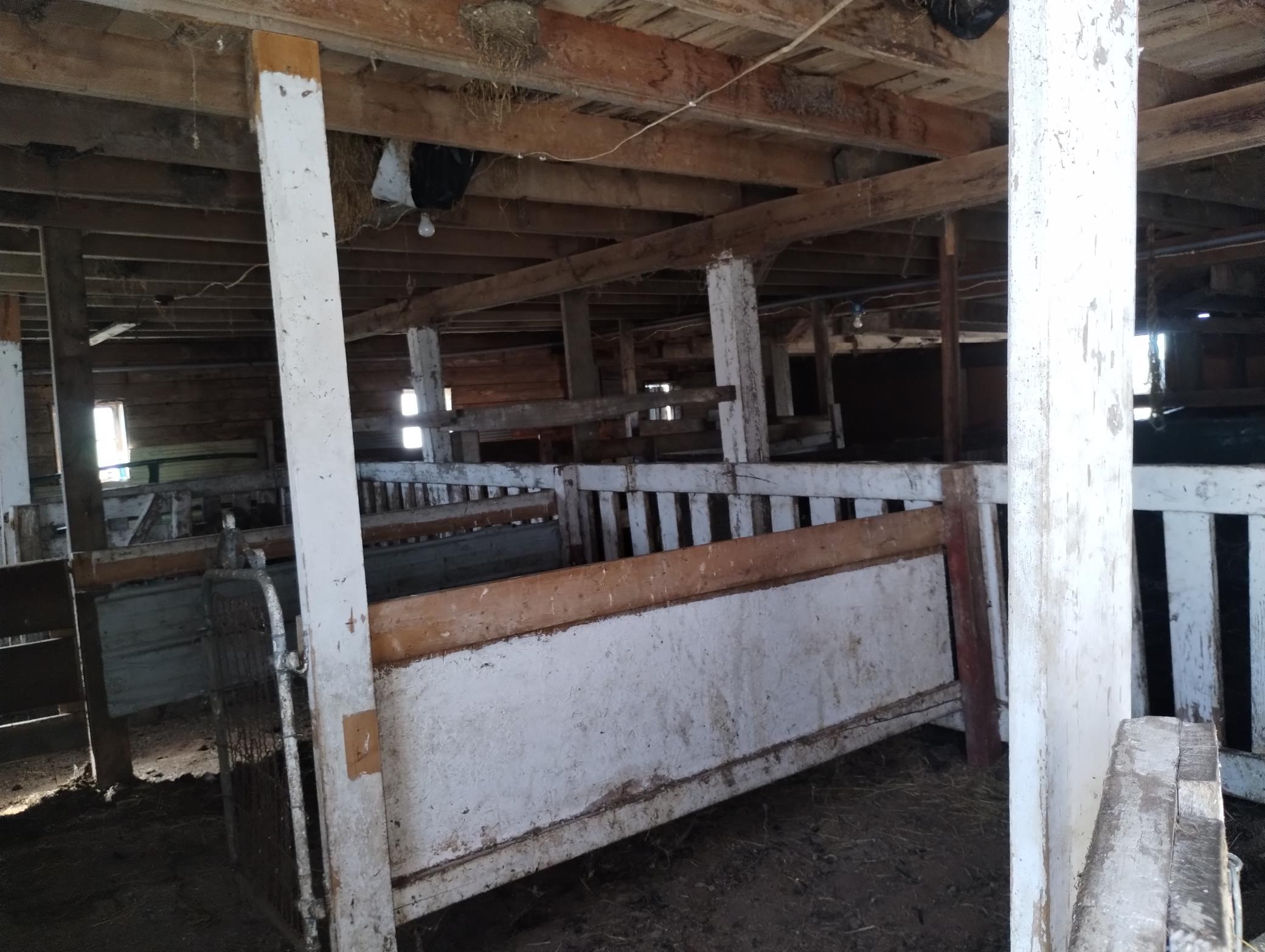 interior of barn