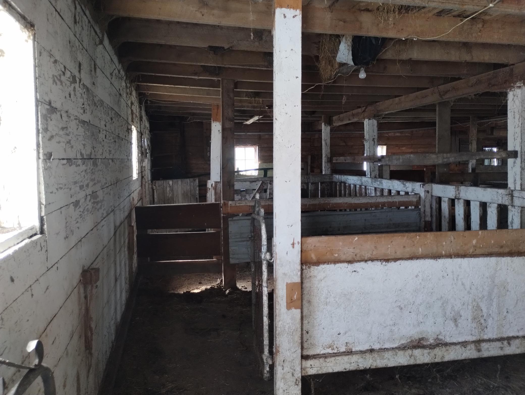 Interior of barn