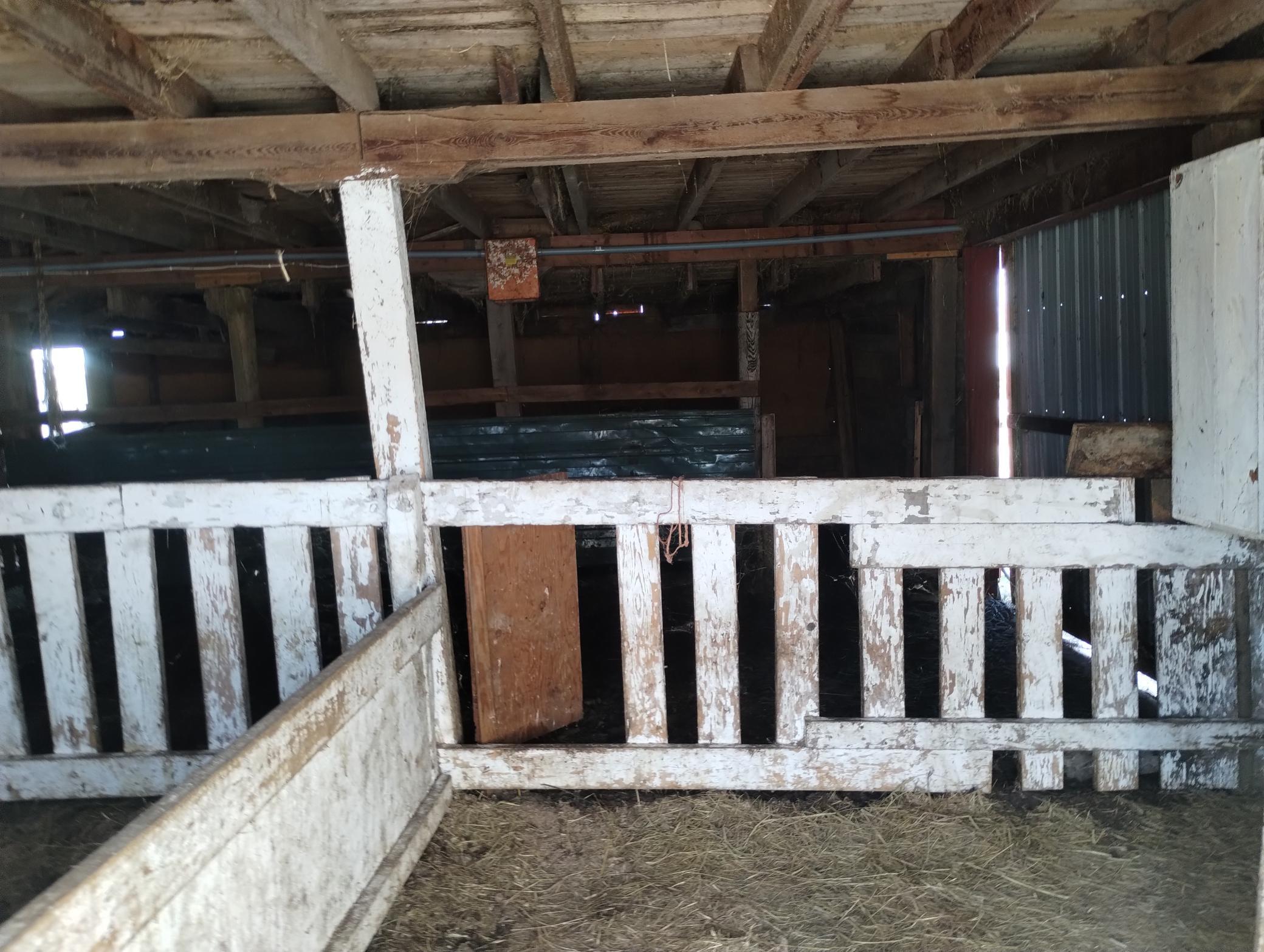 Interior of barn