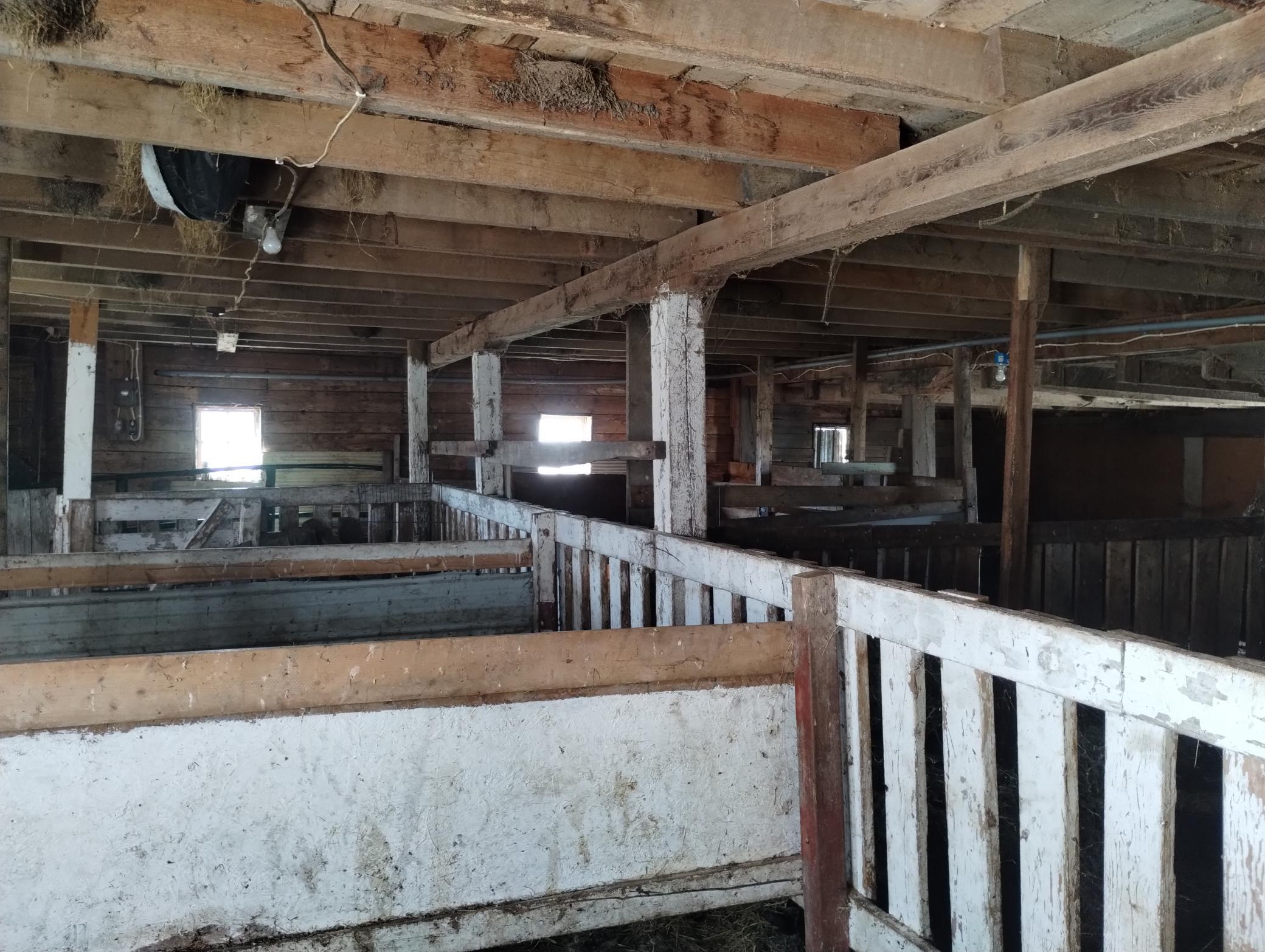 interior of barn