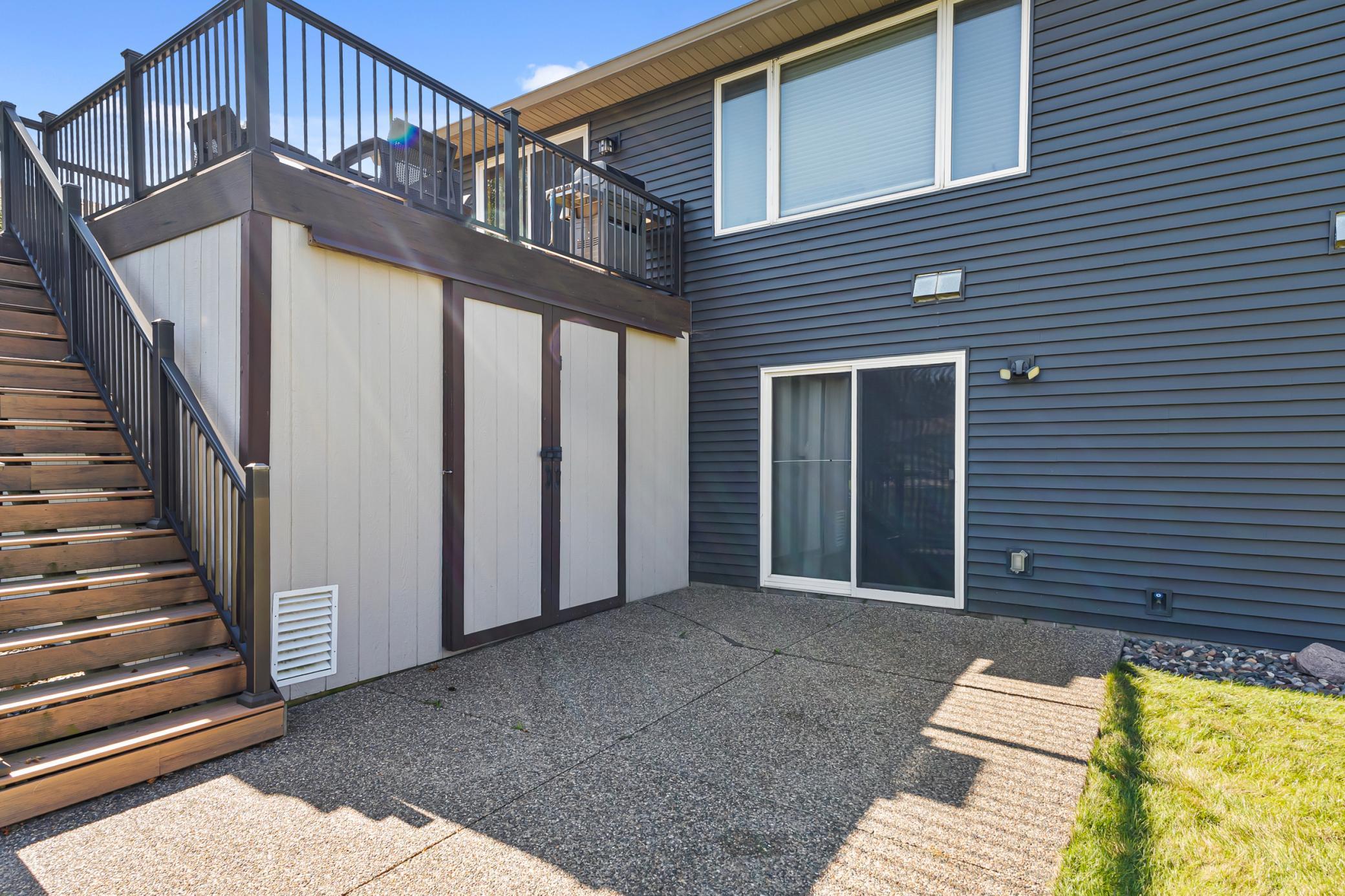 Exterior Patio with Under Deck Storage