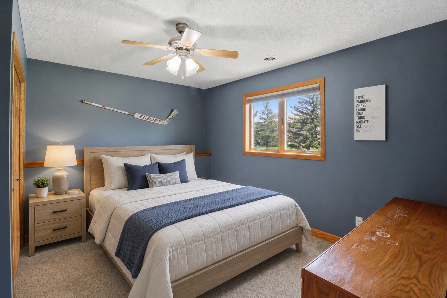 Bedroom #3 - Basement (Virtually Staged)