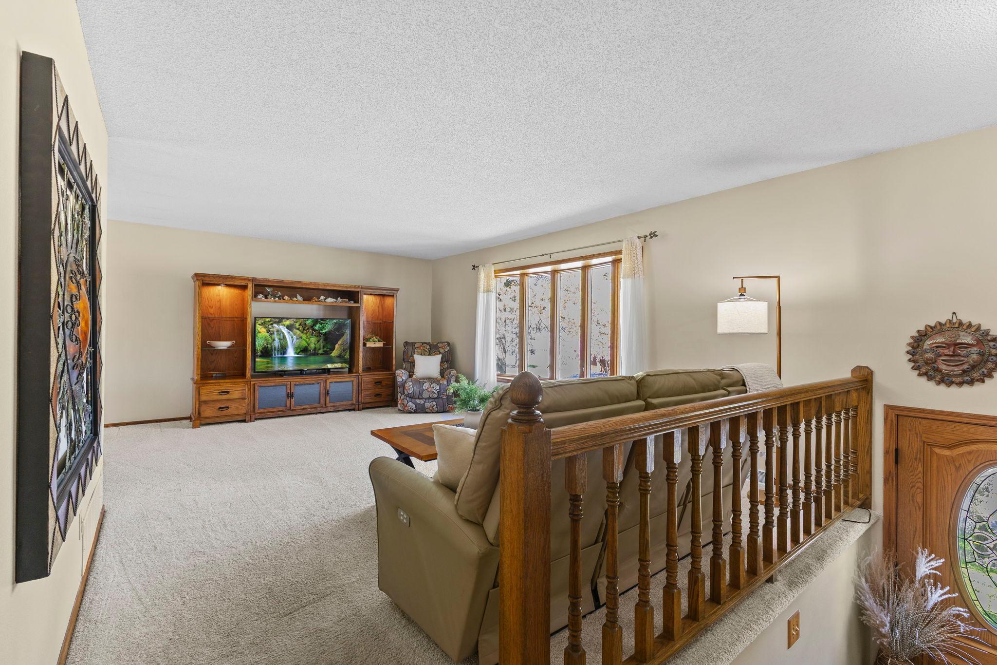As you head upstairs you're greeted with a newer bay Anderson window!