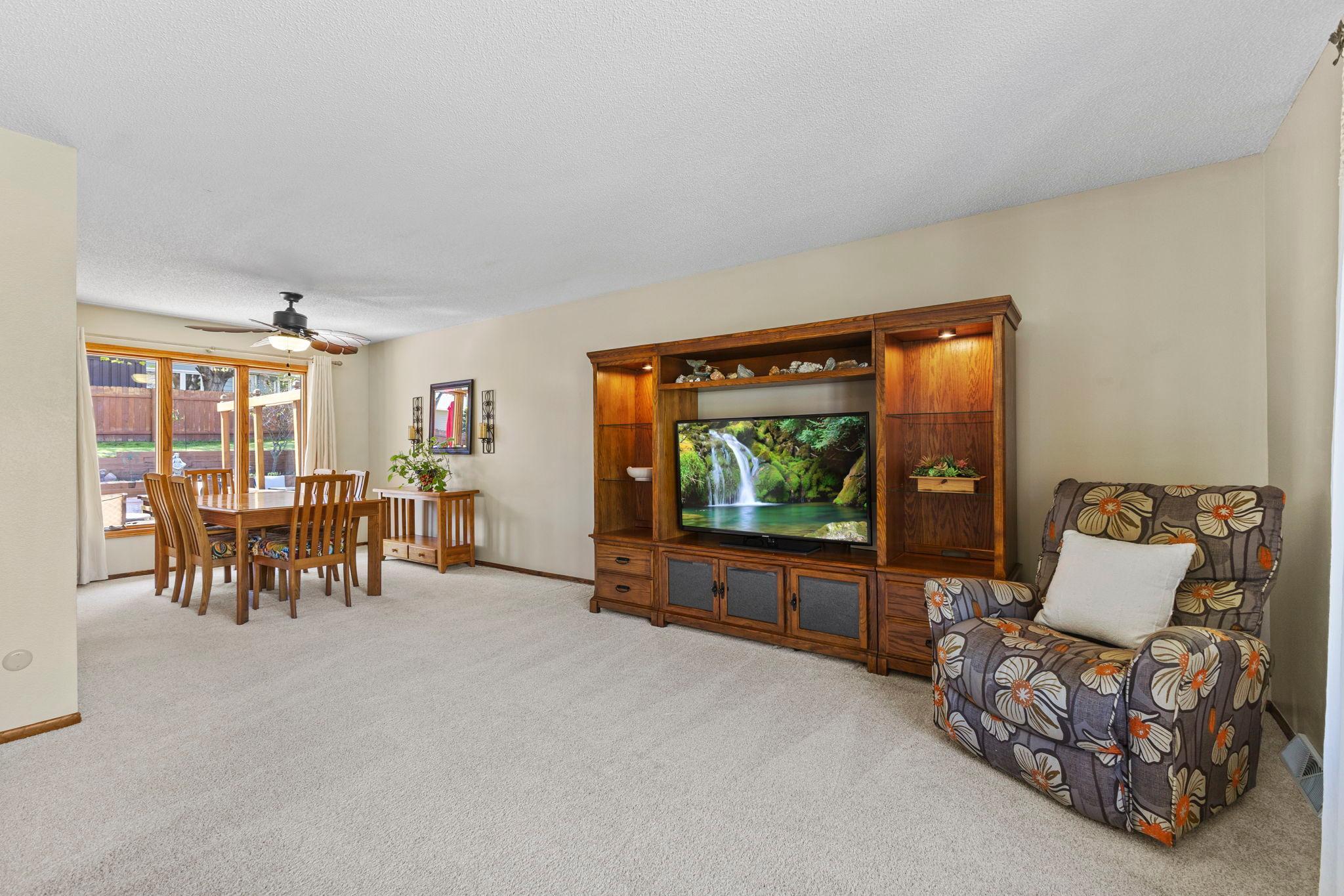 Steps away is your spacious dining area!
